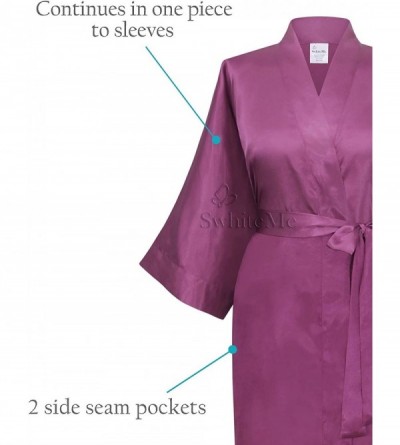 Robes Women's Kimono Robe- Long - Dusty Rose - CR11ANEGFYJ $24.58