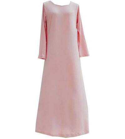 Robes Women's Sequin Islamic Embroidered Luxury Muslim Kaftan Maxi Dress - 2 - CV199NE4XZC $31.39