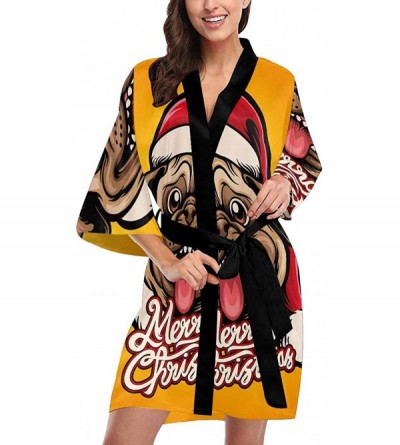 Robes Custom Santa Claus Deer Snowman Women Kimono Robes Beach Cover Up for Parties Wedding (XS-2XL) - Multi 4 - C4194ZA3XKI ...
