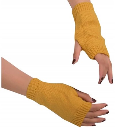 Thermal Underwear Women Girl Knitted Arm Fingerless Warm Winter Gloves Soft Warm Mitten Hot Sale! - CN18LLLQISD $8.74