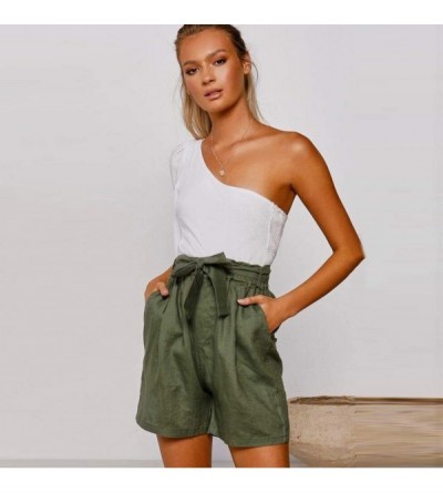 Nightgowns & Sleepshirts Womens Drawstring High Waist Comfy Pure Color Shorts with Pockets Fashion Summer Casual Short Pants ...