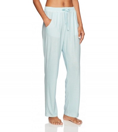 Bottoms Women's Comfy Casual Pajama Pant Lounge Sleepwear with Drawstring - Blue Stripe - CP183KXY2K0 $30.45
