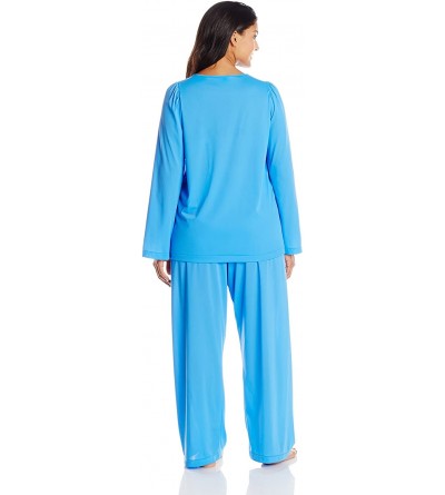 Sets Women's Petals Long Sleeve Pajama - Sapphire - CX118V5QEBH $36.43