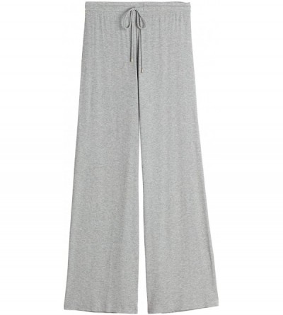 Bottoms Womens Ribbed Modal Blend Wide-Leg Trousers - Grey - 179i - Silver Blend - C718X5ZULUD $37.50