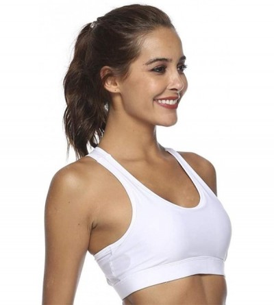 Thermal Underwear Women Sport Bra Back Pocket Running Yoga Workout Bras - White - C61983DO9S6 $13.29