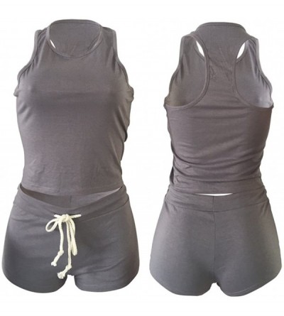 Sets Women's 2 Piece Shorts Set - Sweatshirts Tank Top and Shorts Set Outfits Joggers Tracksuits Sets Sportswear Pajama Set -...