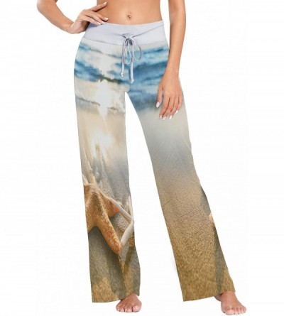 Bottoms Women's Fashion Yoga Pants Palazzo Casual Print Wide Leg Lounge Pants Comfy Casual Drawstring Long Pajama Pants - Tro...