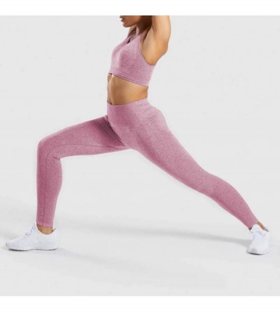 Thermal Underwear Women Yoga Suit Printed Camouflage High Waist Hip Bottom Running Fitness Pants +Vest - D-wine - C7193QGG9U7...