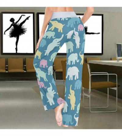Bottoms Colorful Elephant Women's Pajama Pants Lounge Sleep Wear - Multi - CI19CK6LRL6 $22.89