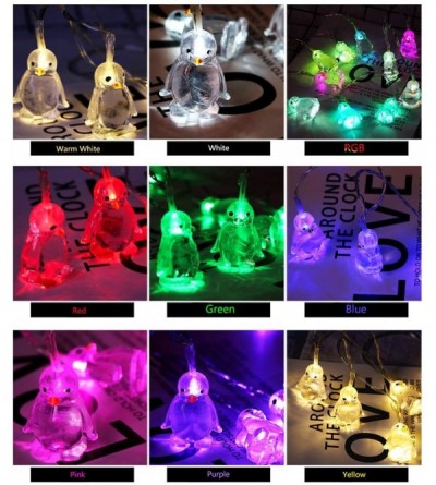 Nightgowns & Sleepshirts Penguin Animal Shape String Lights 10 LED 1.65M - Purple - CM1905QKG6K $12.96