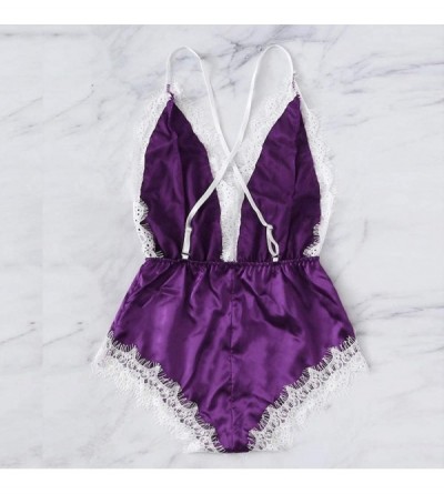 Baby Dolls & Chemises 2019 Sexy Lingerie for Women for Sex Women's Lace Chemise Nighty Babydoll Plus Size Sleepwear Dress - P...