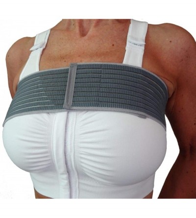 Bras Post-op Bra After Breast Enlargement or Reduction + Elastic stabilizer Band - White - C418HSD0069 $39.14