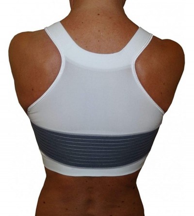 Bras Post-op Bra After Breast Enlargement or Reduction + Elastic stabilizer Band - White - C418HSD0069 $39.14