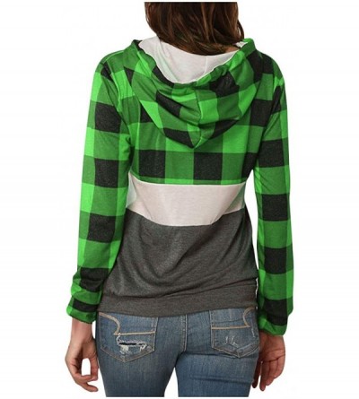 Tops Spring Hooded Sweatshirt Women Fashion T-Shirts Casual Long Sleeve Tee Shirts - Green - CU195H5D998 $13.64