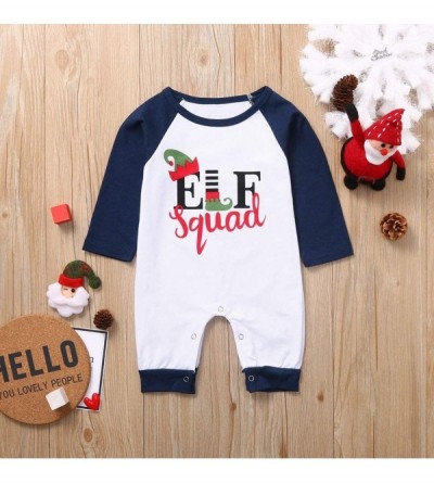 Tops Family Matching Christmas Pajamas Nightwear Sleepwear Outfits Sets Lette Print Tops Blouse Pants Set - Baby - CQ18ZMQQWD...