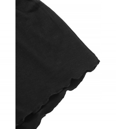 Sets Women's Letter Print Cami Crop Top and Shorts 2 Piece Pajama Set - Black - C91943RA0HU $11.65
