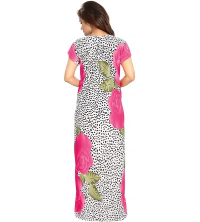 Nightgowns & Sleepshirts Serena Satin Floral Night Gown - Pink - C6180GSGLWW $29.71