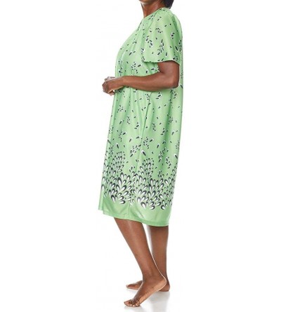 Nightgowns & Sleepshirts Lounger House Dresses with Pockets Women Nightgown Sleepwear Nightdress Tracksuit Dress - Green - CK...