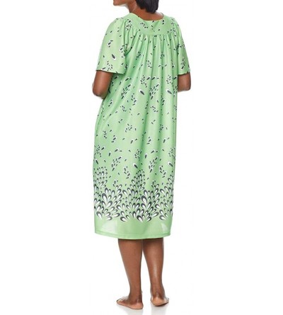 Nightgowns & Sleepshirts Lounger House Dresses with Pockets Women Nightgown Sleepwear Nightdress Tracksuit Dress - Green - CK...