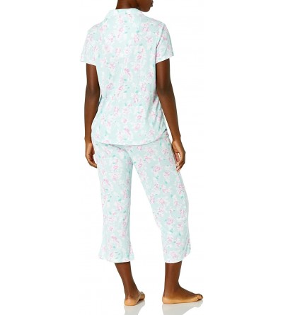 Sets Women's Short-Sleeve Girlfriend Crop Pajama Set PJ - Floral Sage - CO192LMMS3W $28.35