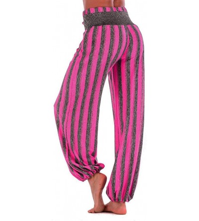 Bottoms Yoga Pants for Women Men Thai Harem Trousers Boho Festival Hippy Smock High Waist Yoga Pants 2019 Summer Hot Pink 1 -...