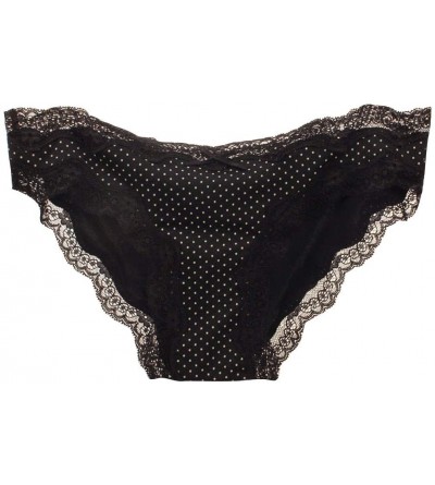 Nightgowns & Sleepshirts Women Panties Underpant- Sexy Low Waist Cotton Briefs Lingerie Grils Panty Underwear Black - Black -...