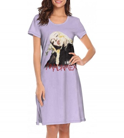 Nightgowns & Sleepshirts Madonna-Madame-X-Logo- Soft Nightgowns Long Nightdress Sleepshirts Nightwear for Women Girls - White...