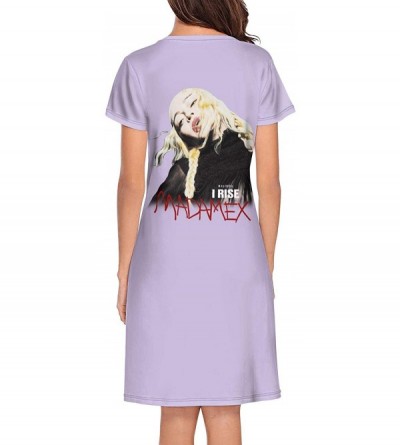 Nightgowns & Sleepshirts Madonna-Madame-X-Logo- Soft Nightgowns Long Nightdress Sleepshirts Nightwear for Women Girls - White...