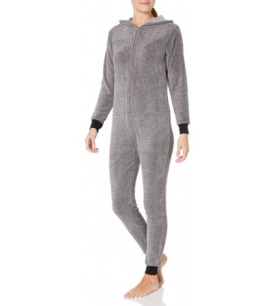 Sets Women's Plush Animal Onesie with Hood - Grey - CY12N7AKI4U $49.15