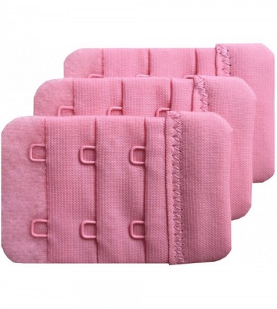 Bras Women Pack of 3 Soft Comfortable 2 Hooks Bra Extender-2.3"x 1.5" - Pink - C418EL97HXN $9.04