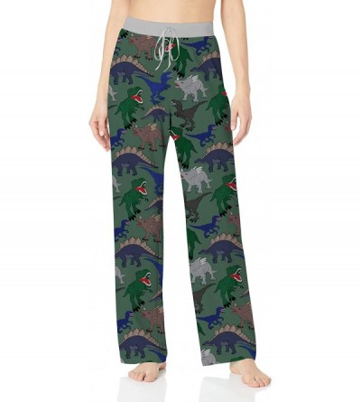 Bottoms Womens Pajama Bottoms Comfy Palazzo Lounge Pant Sleepwear - Multicolor Dinorsaur - C0198XXM9KQ $18.34