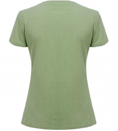 Thermal Underwear Letter Print Oversized Short Sleeve Women's Shirt - P-army Green - CJ1964583MM $15.52