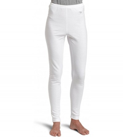 Thermal Underwear Women's Mid-Weight Two-Layer Ankle length pant Thermal 627B - White - CM111WX1RZX $21.53