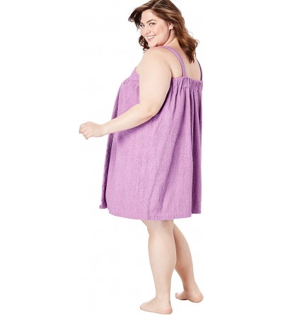 Robes Women's Plus Size Terry Towel Wrap Robe - Light Orchid (2790) - CO199KXO7IN $27.16