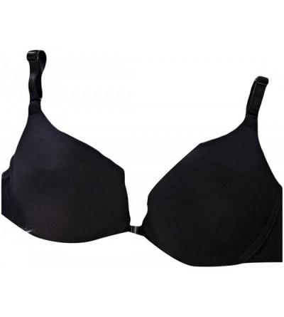Bras Women Adjustable Holiday Mulit Color Front Close Push Up Bras - Black - CE189HAX4X7 $39.46