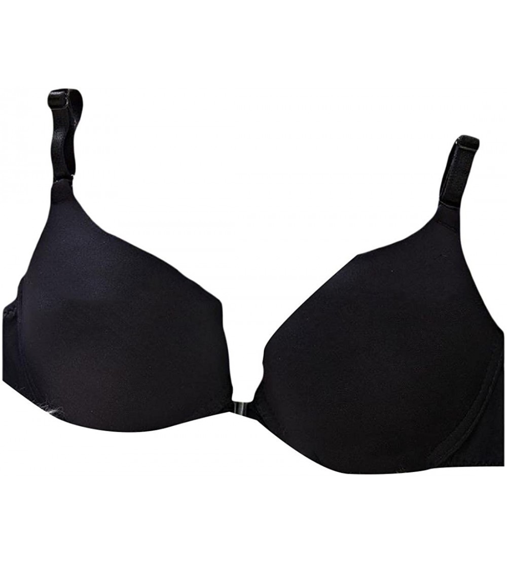 Bras Women Adjustable Holiday Mulit Color Front Close Push Up Bras - Black - CE189HAX4X7 $20.23