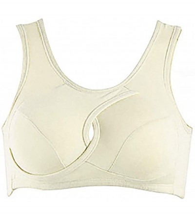 Thermal Underwear Air Permeable Cooling Summer Sport Yoga Wireless Bra - E-yellow - CM18U8XNL4C $8.91