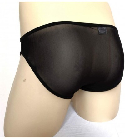 Robes Man Pantie Gauze Sexy Lace High Elastic Lingerie Knickers Underpants Underwear - Black - C9194L7XORG $10.19