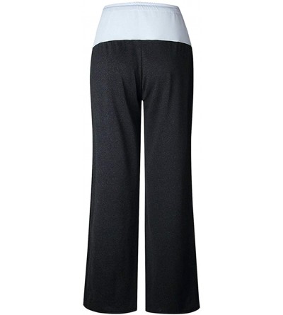 Bottoms Women's Casual Stretch Pajama Lounge Yoga Pants Workout Leggings - 522black - CE18GNORK3Z $21.73