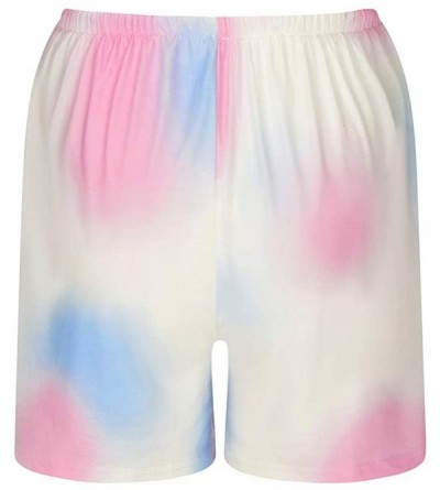 Sets Women's 2 Piece Tie Dye Cute Tops and Shorts- Breathable Loungewear Loose Casual Pajamas Suits - Hot Pink - CX19CA8R8H7 ...