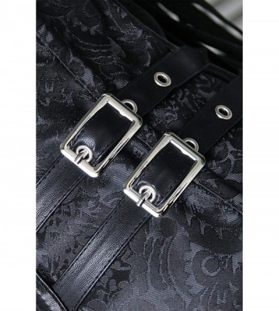 Bustiers & Corsets Women's&Ladies Gothic Prints Waist Trainer Overbust Harness Belt Corset Bustier Top - Black - CO18KXC9SCW ...