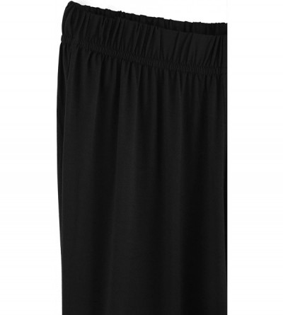 Sets Women's 3/4 Sleeve Scoop Neck Pajama Set - Black - CY12OC9WR6P $27.45