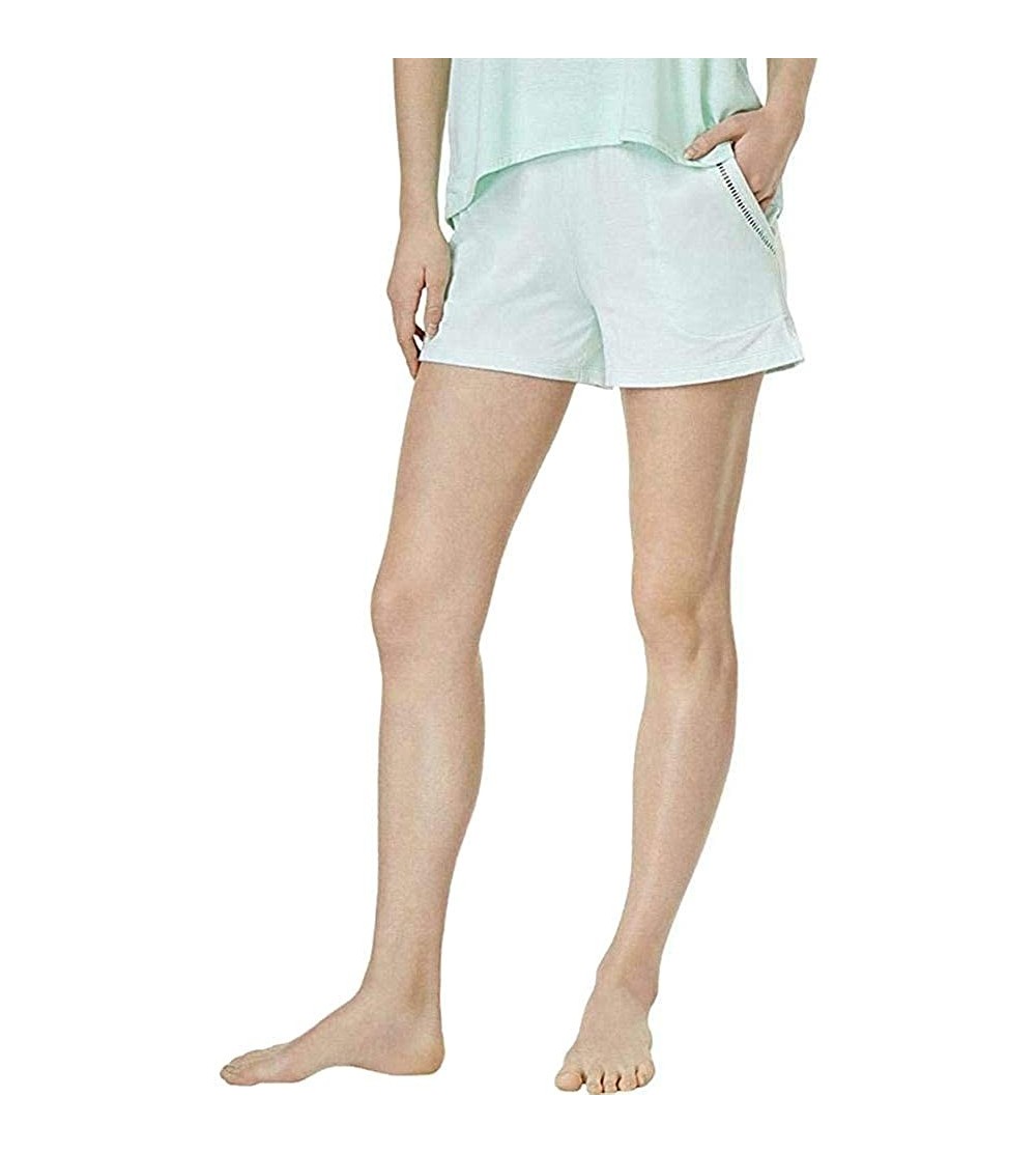 Tops Summer Knit Pajama Separates - Aqua Shorts - CJ196GX5CQZ $12.70