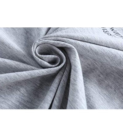 Nightgowns & Sleepshirts Women's Cotton Nightgown Sleepwear Short Sleeves Shirt Casual Print Sleepdress - Gray Coffee - CU18D...