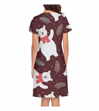 Nightgowns & Sleepshirts Women's Sleepwear Tops Chemise Nightgown Lingerie Girl Pajamas Beach Skirt Vest - White-478 - CJ197H...