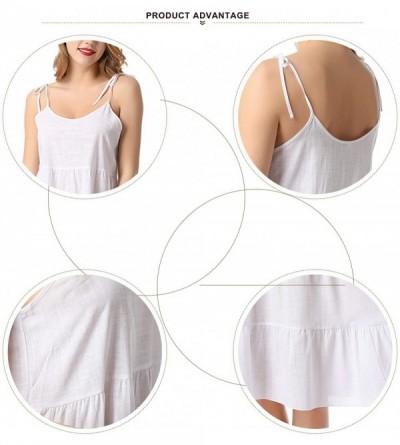 Nightgowns & Sleepshirts Women's Nightdresses Nightshirts Dressing Gown- Nighties Nightwear Pyjamas - White2 - CO19E49E8IO $2...