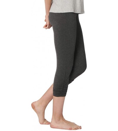 Bottoms Women's Pajama Pants Cotton Stretch Lounge Bottoms Casual Sleepwear - Charcoal Heather - CH18Z94OA8S $15.25
