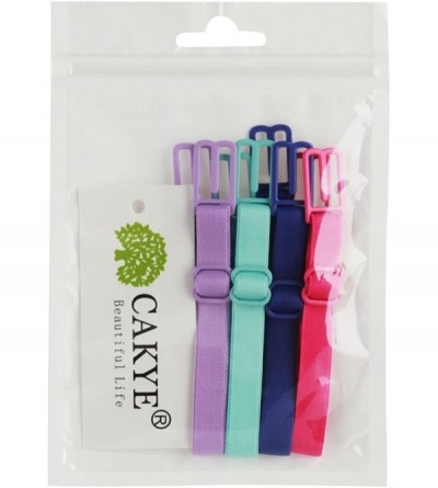 Accessories Women's 5Pcs Non-slip Elastic Bra Strap Holder Clips - Light Purple+blue+light Green+rose Red Straps+1 Clips - CR...