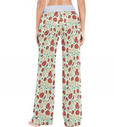 Bottoms Women Jersey Pajama Pants Drawstring Loose Palazzo Lounge Pants Sleepwear - Mushrooms - C9190583WSN $32.27