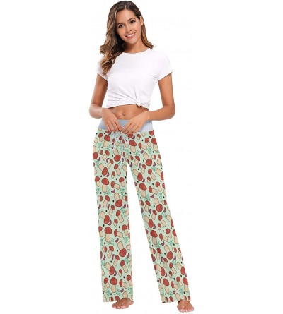Bottoms Women Jersey Pajama Pants Drawstring Loose Palazzo Lounge Pants Sleepwear - Mushrooms - C9190583WSN $32.27